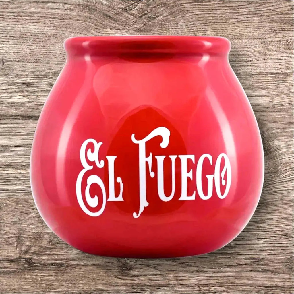 CBSe Energia Yerba Mate su Guarana Meta Bestseleris kalabasa raudona su užrašu ''el fuego'
