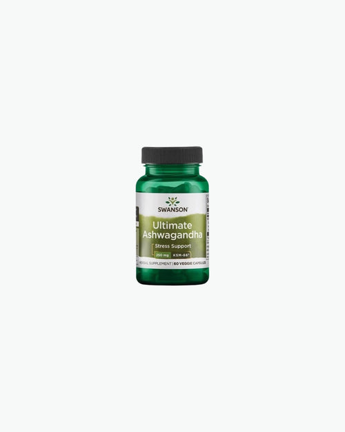 Swanson Ashwagandha KSM-66 ašvagandos ekstraktas 60 vegetarinių kapsulių