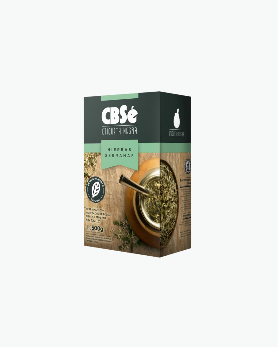 CBSé Etiqueta Negra Hierbas Serranas yerba matė 500 g - Argentinos yerba matė su žolelėmis