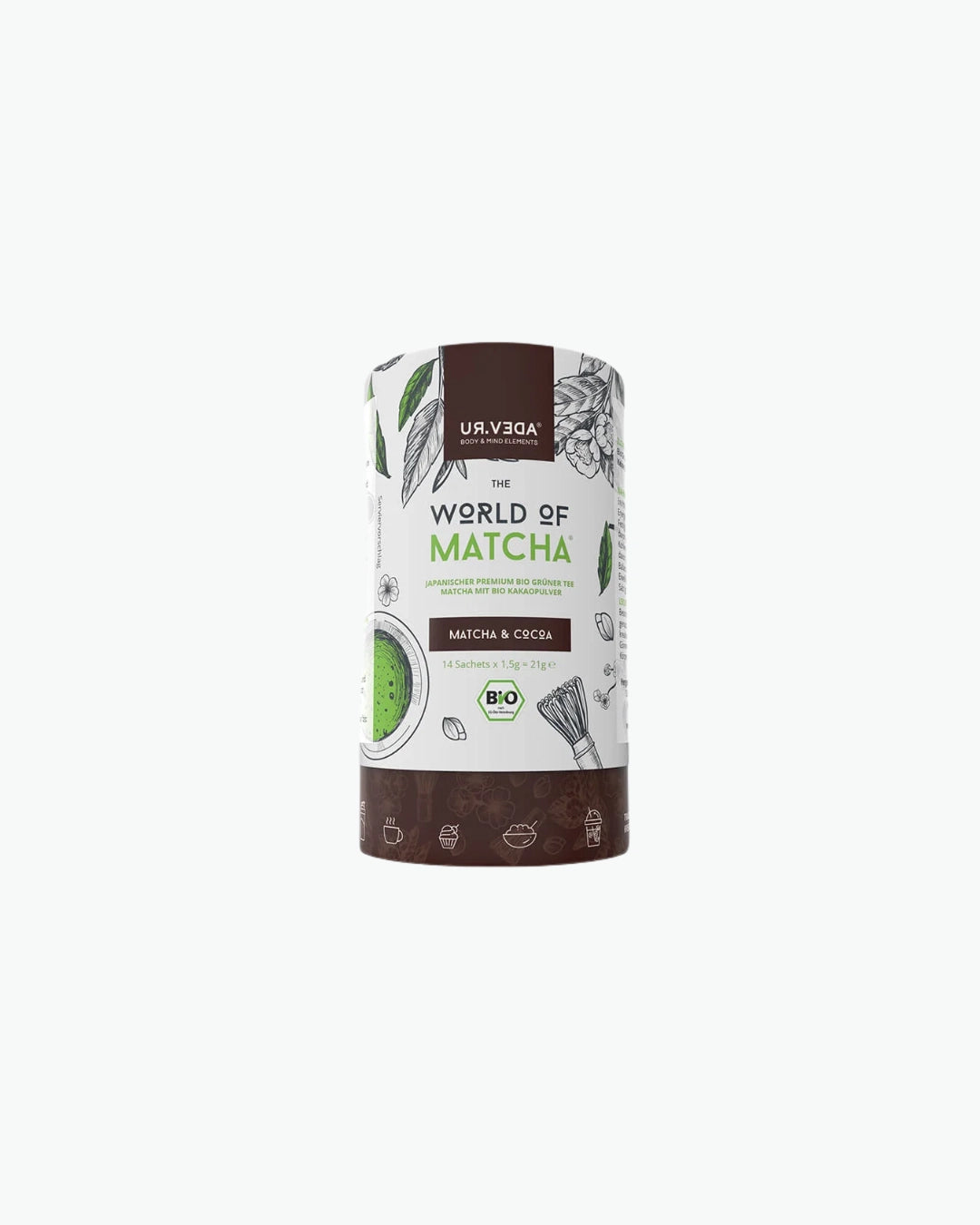 Japoniška ekologiška matcha su kakava