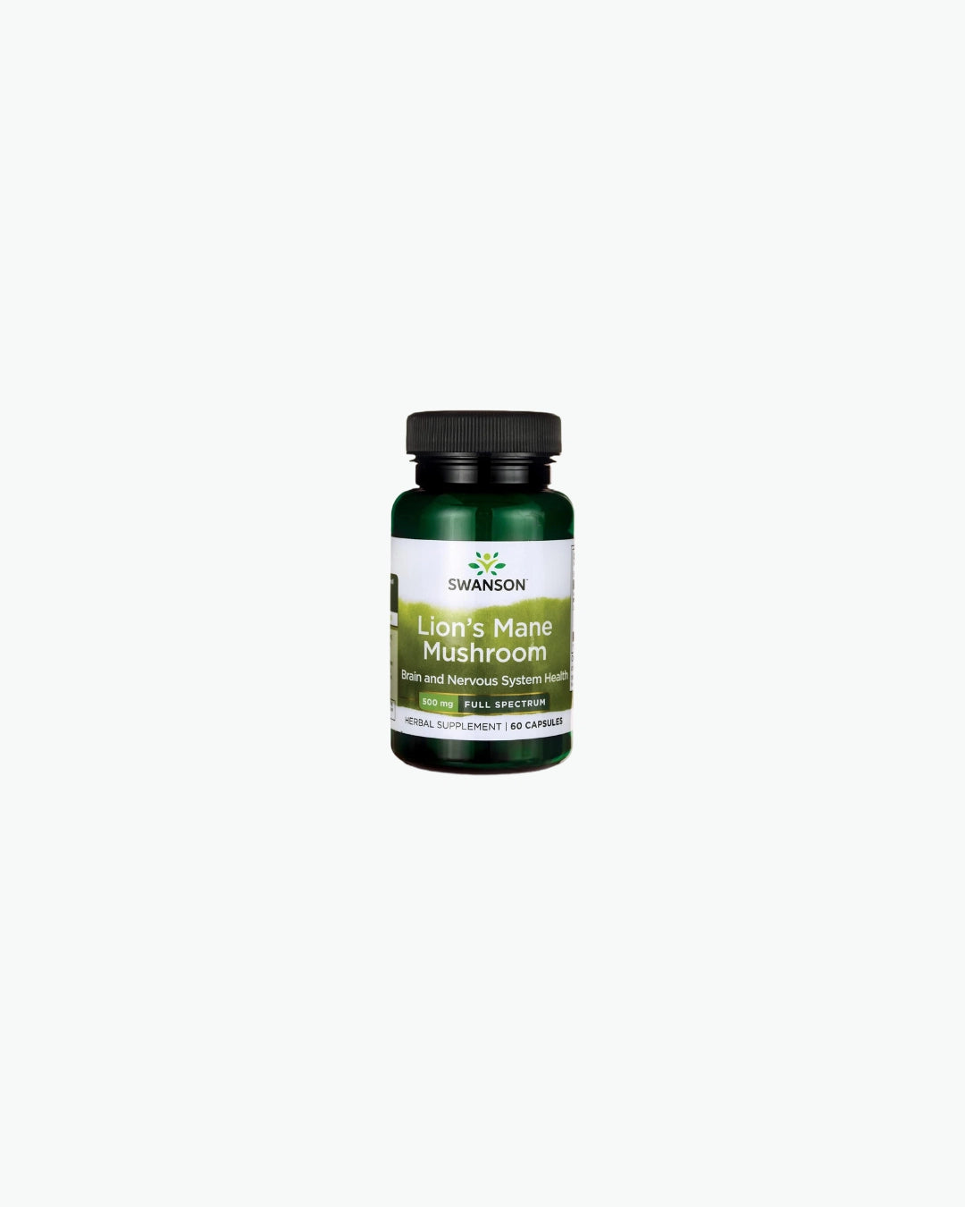 Swanson Lion's Mane 500 mg maisto papildas su Hericium erinaceus - 60 kapsulių