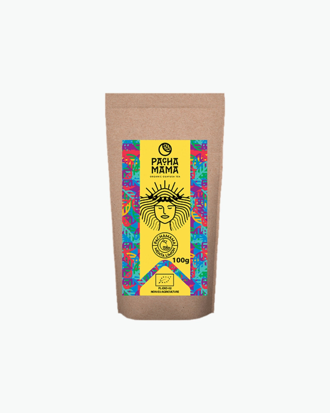Pachamama Guayusa Menta Limón 100 g ekologiška gvajusos arbata su mėtomis ir citrinžole