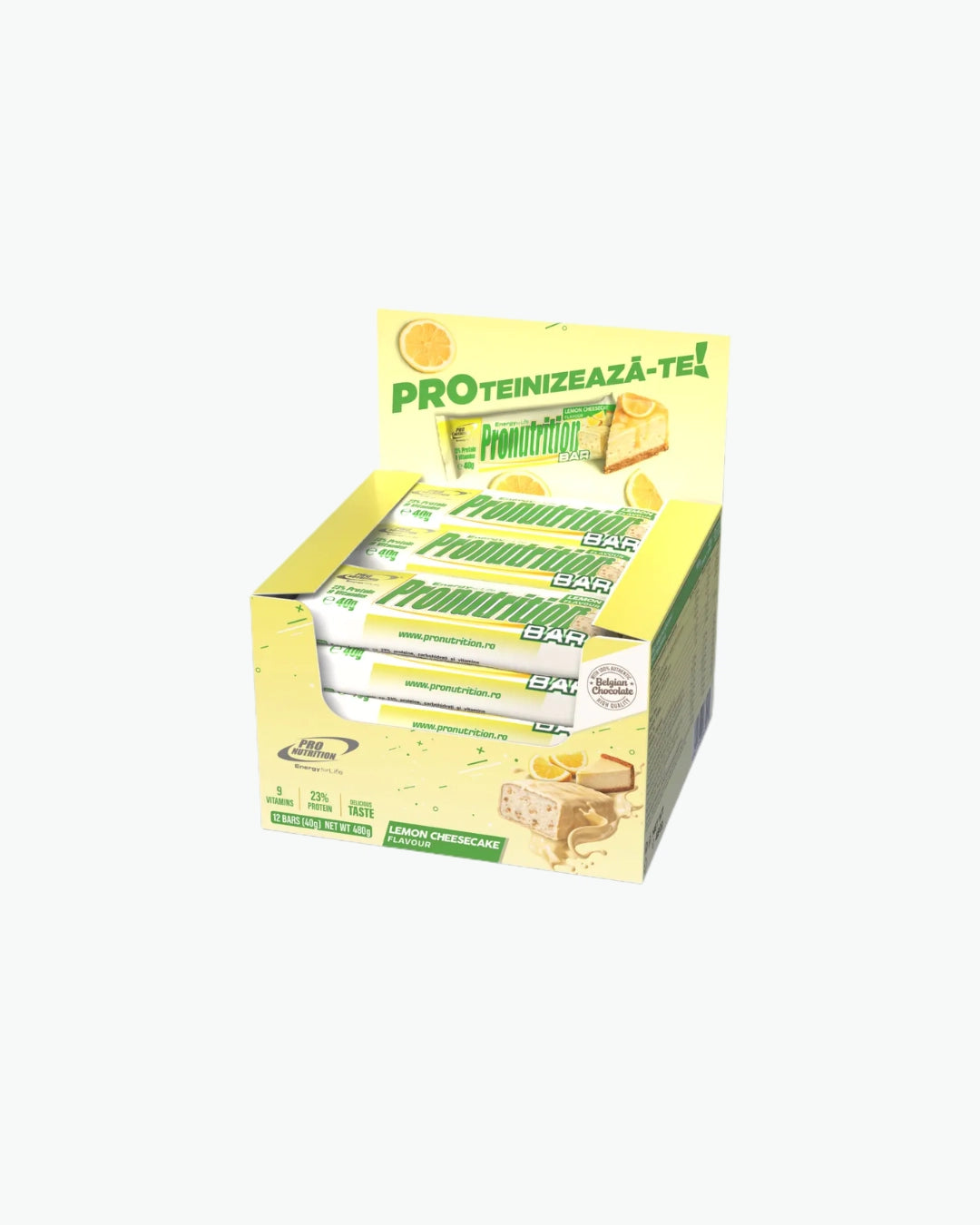 PRO Nutrition Bar baltyminis batonėlis su baltojo šokolado glajumi 12 vienetu