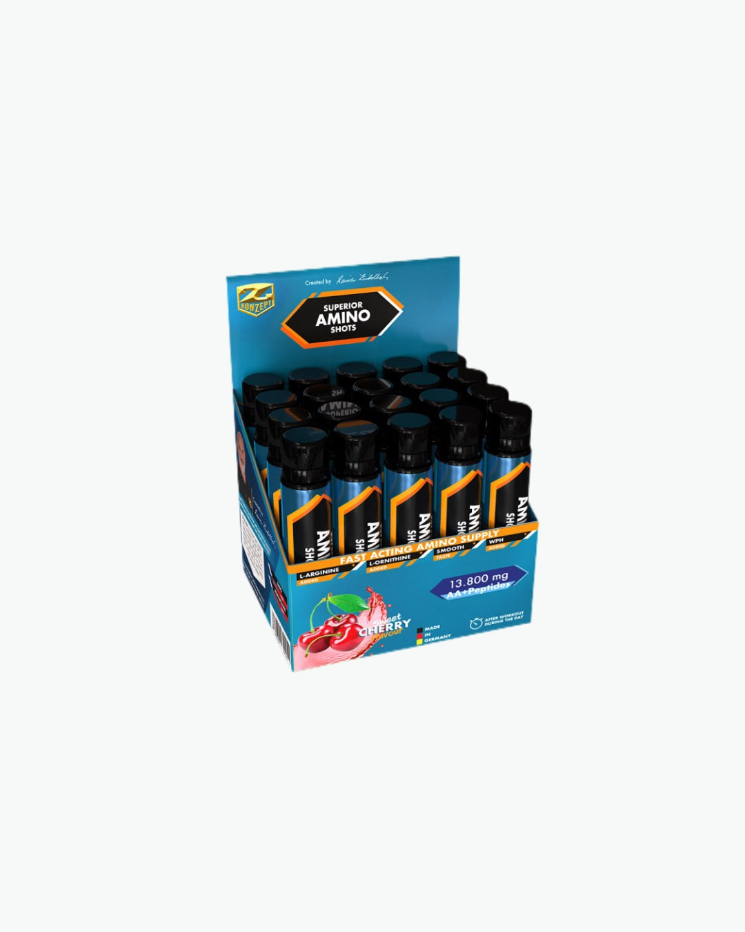 Superior Amino Shots aminorūgščių ampulė su kolageno hidrolizatu ir vitaminu B6