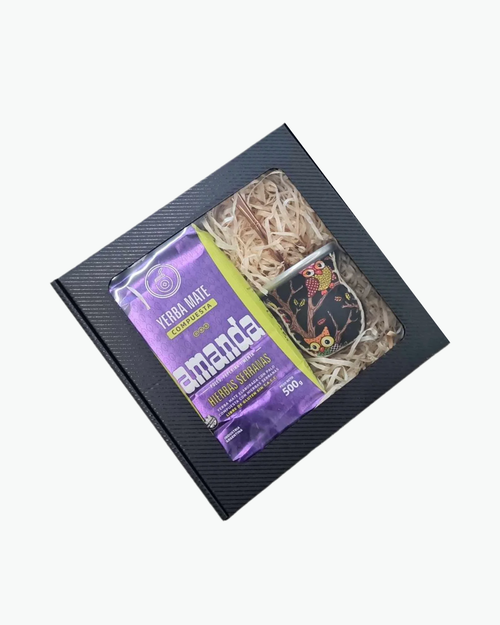 Yerba Mate Amanda Hierbas Serranas komplektas - arbata su kalabasa ir bombila