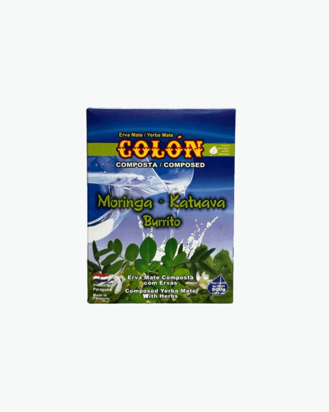 Yerba matė su moringa, catuaba ir burrito iš Paragvajaus